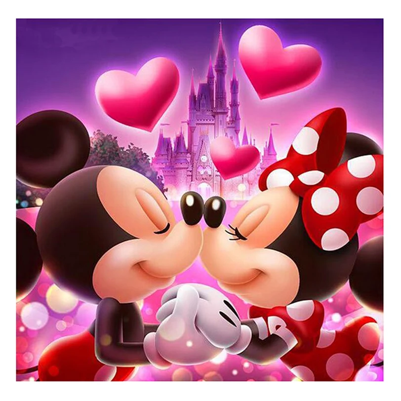 Belle Mickey Minnie peinture bricolage 5D diamant peinture dessin animé