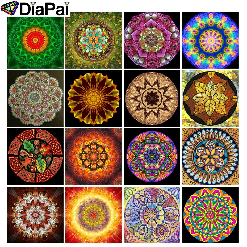 

DIAPAI Full Square/Round Drill 5D DIY Diamond Painting "Religious Mandala" 3D Embroidery Cross Stitch 5D Decor Gift