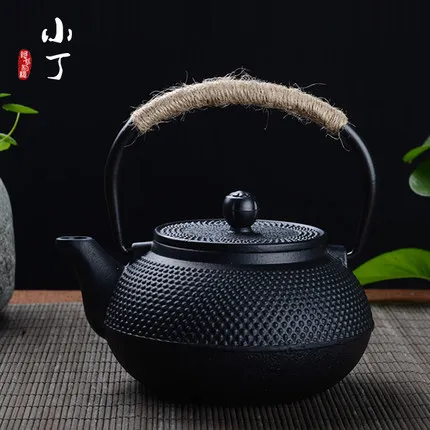 

600ml Small Cast Iron Teapot Boiled Tea Iron Kettle Pig Iron Tea Pot Kung Fu Tea Health Iron Pot Oxidized Uncoated Free Shipping