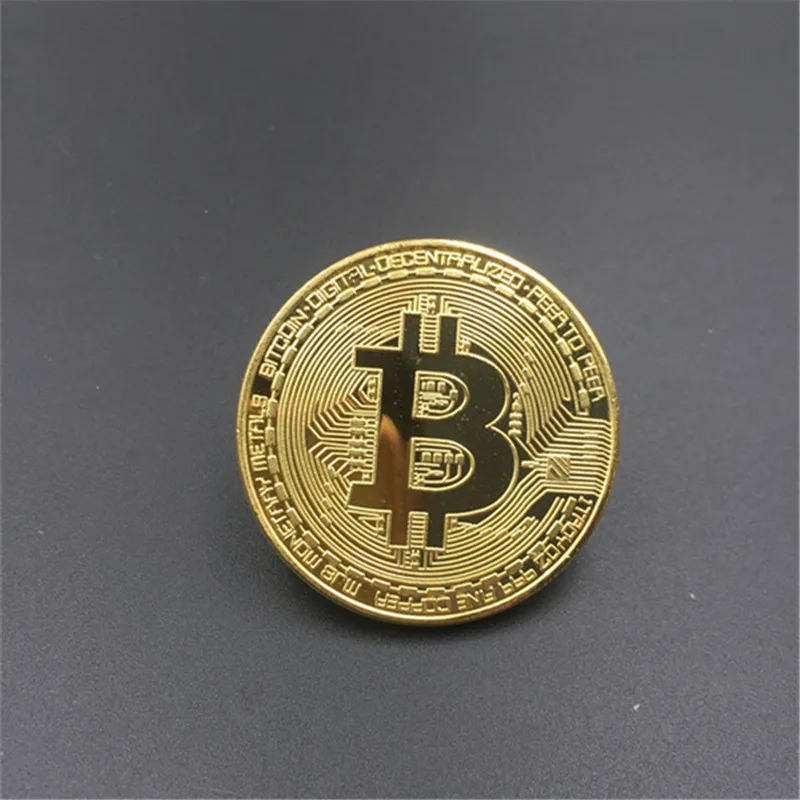 Gold plated Coin Collector Bitcoin Art Collection Gift Commemorative Coin Medal Gift Crafts Home Decor