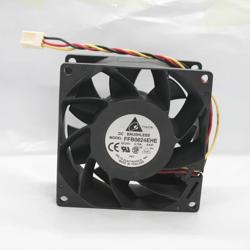 Оригинальный двухшариковый охлаждающий вентилятор Delta FFB0824EHE 8038 80x80x38 мм 8 см