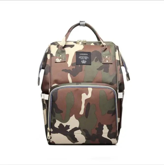 

Lequeen Mummy Backpacks Multifunctional Baby Diaper Bags Mommy Nappy Nursing camouflage Maternity Backpacks Large Volume LMPB55