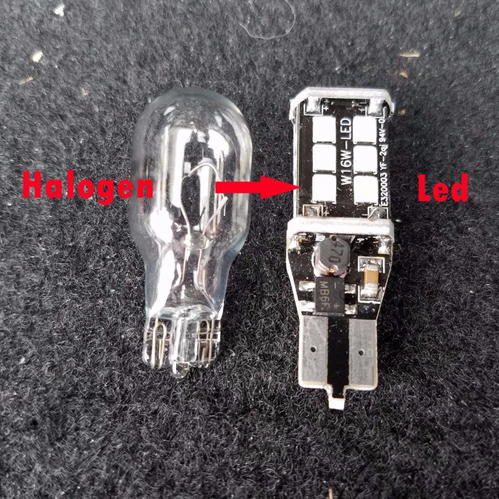 2x Светодиодный фонарь T15 W16W для Audi A6 C7 4G PreFL() Canbus 2835 SMD белый задний фонарь 800LM