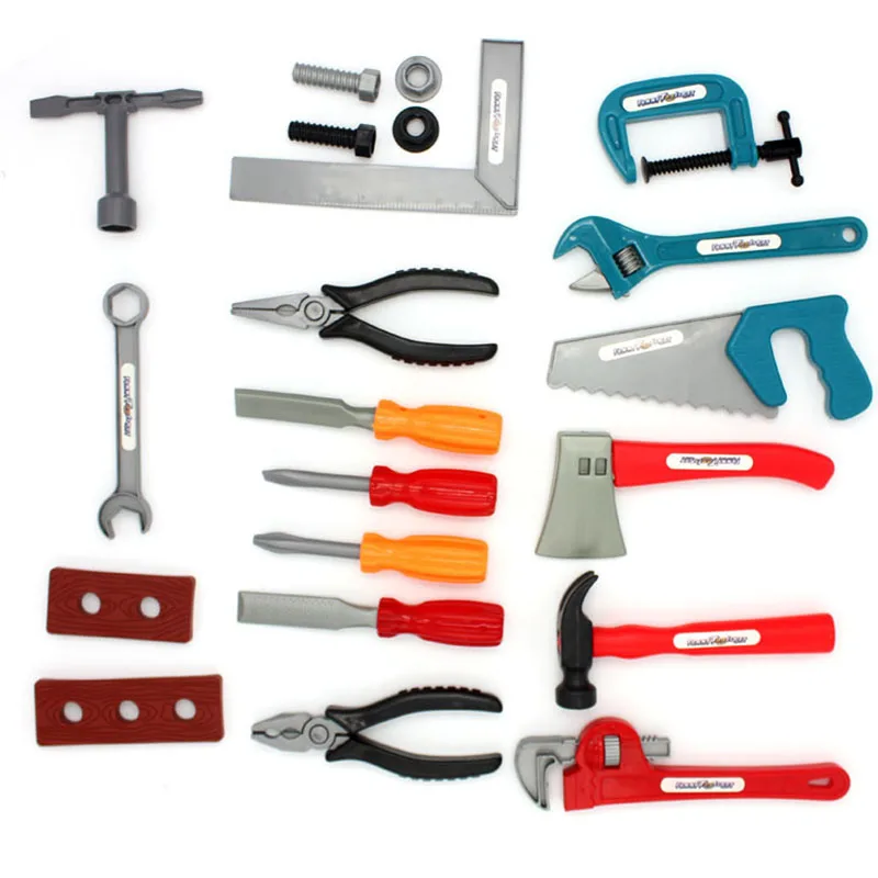 

22pcs/set Simulation Repair Tools Suit Plastic Garden Construction Tool Children Repair Tool And Helmet Combination Carpenter