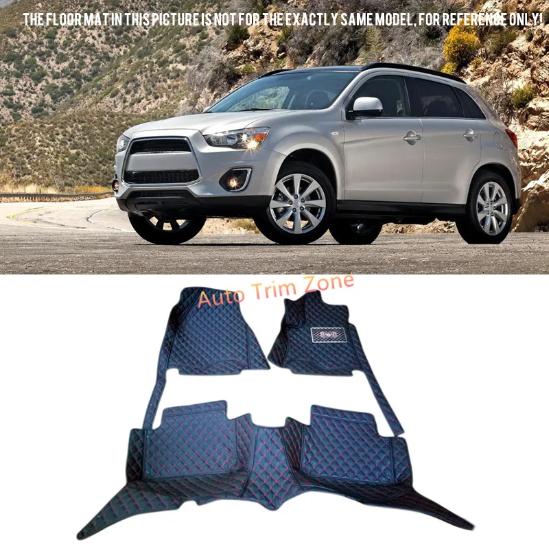 Interior Black Floor Mats & Carpets For Mitsubishi Outlander Sport ASX RVR 2013-2016