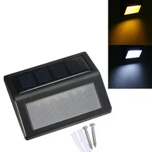1 шт. 6 светодиодный светильник на солнечных батареях, настенный светильник, ландшафтный забор, уличный садовый светильник, теплый белый водонепроницаемый IP65
