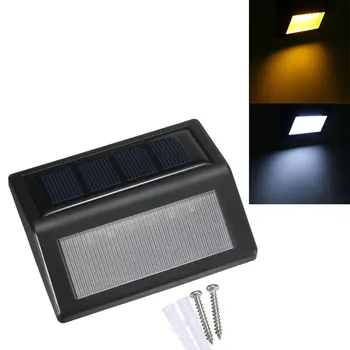 

1Pc 6 LED Solar Panel Senser Light Wall Path Landscape Fence Outdoor Garden Lamp Warm Pure White Waterproof IP65
