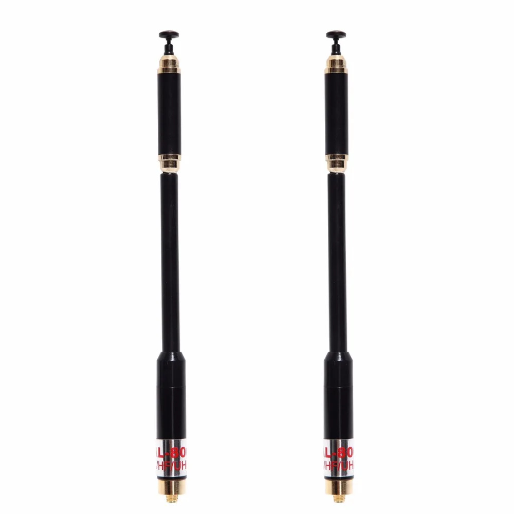 

2PCS AL-800 Antenna Dual Band AL 800 VHF UHF Telescopic Antenna AL800 for BAOFENG BF-UVB3 Plus UV-5R UV-82 UV-9R UV-XR