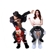 Unisex novinka mě nést Ride na Santa Claus Vánoční kostým zvíře legrační šaty nahoru ozdobný kalhoty novinka Maskot Kostým sněhulák
