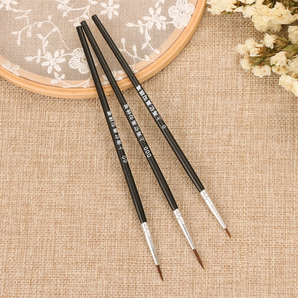 10PCS/Set Nylon Brush Acrylic Painting Pen S Number Fine Hand Painted