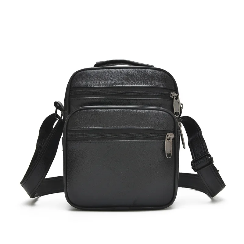 

Men's Genuine Leather Crossbody Bags For Men Shoulder Bags Black Small Handbags 2019