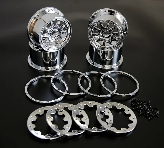 1/5 scale rc baja parts rc car spare parts New Chrome wheel hubs set
