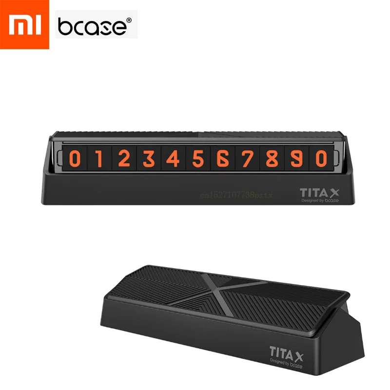 

New Xiaomi Mijia TITA X Car Parking Number Holder Soft Magnet Front Windshield Temporary Card Stickers DIY Telephone Number