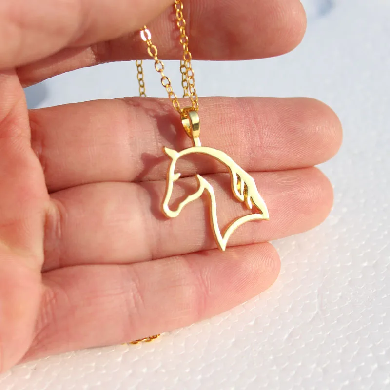 hzew Jewelry Simple Necklaces Horse Jewelry Pendant Necklace Zinc Alloy Horses Punk Necklace hzew Jewelry Simple Necklaces Horse Jewelry Pendant Necklace Zinc Alloy Horses Punk Necklace