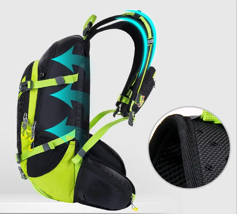 Anmeilu 20L велосипедный рюкзак, сумка на плечо для велосипеда, большая вместительность, походная сумка для альпинизма, кемпинга, горного велосипеда, Сумка с дождевиком