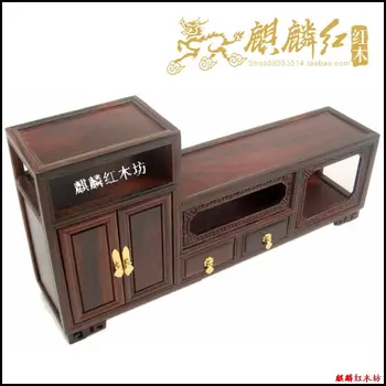

Kylin rosewood crafts furniture of Ming and Qing Dynasties micro miniature model of the TV cabinet beautiful gift boutique furni