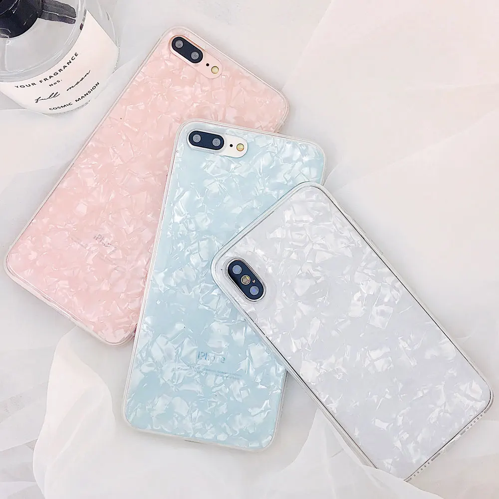 Portefeuille для IPhone X Case Shell силиконовые Блестящий Защитный чехол телефона iPhone 7 Plus 8 6 S 10