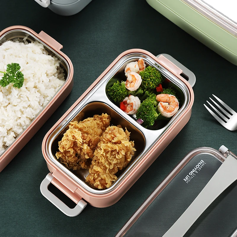 Ланч бокс из нержавеющей стали 304 для взрослых и детей Bento Box BPA Free|Коробки обеда| |