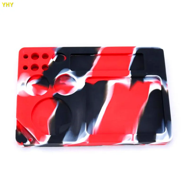 Tobacco Hand Roller Roll Case Dish Tobacco Storage Dabber Smoking Dry Herbs Wax Silicone Rolling Tray Dab Mat06