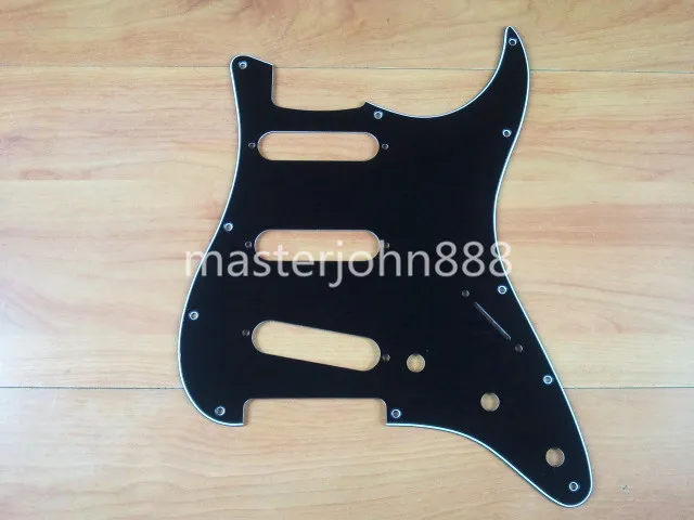 

New Black 3-PLY SSS Electric Guitar Pickguard For Strat Style Guitar Wholesales Free Shippng