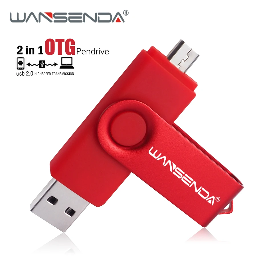 

WANSENDA High Speed USB Flash Drive OTG Pen Drive 8GB 16GB 32GB 64GB 128GB 256GB Pendrive 2 in 1 Micro Usb Stick for Android/PC