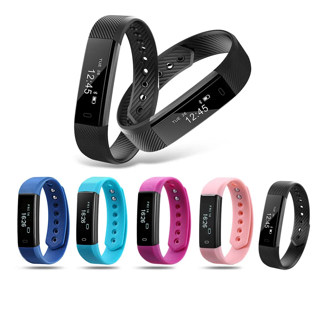 

ID115 Smart Bracelet Fitness Tracker Step Counter Fitness Band Alarm Clock Vibration Wristband For Iphone Android PK i6 pro