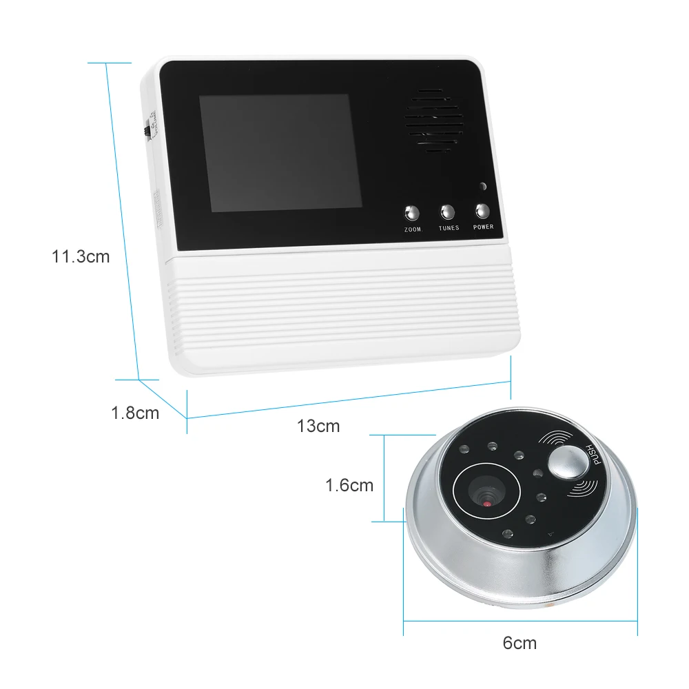 2," TFT ЖК-экран цифровой глазок камера Дверной монитор электронный цифровой дверной мониторинг для домашней безопасности дверной Звонок