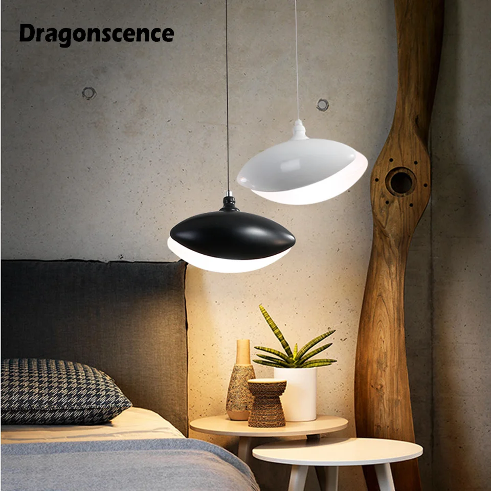 

Dragonscence Modern shell Pendant Lights Pendant Lamp Art black white lamp shade For Home Lighting Dining Room bar kitchen