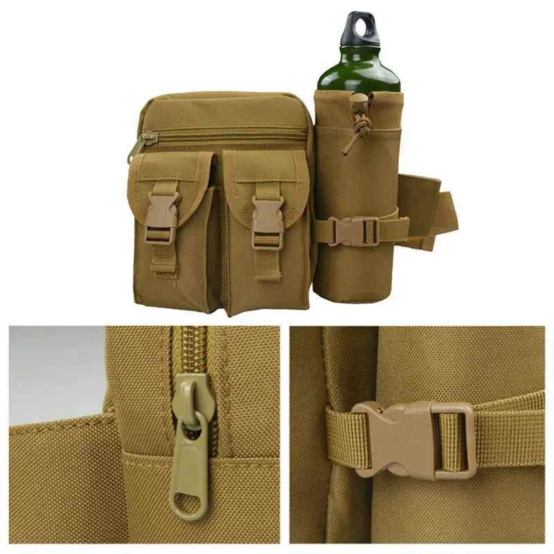 Al aire libre táctico militar bolsa de hombro impermeable Oxford Camping senderismo seguro bolsa hervidor bolsa de paquete de la cintura