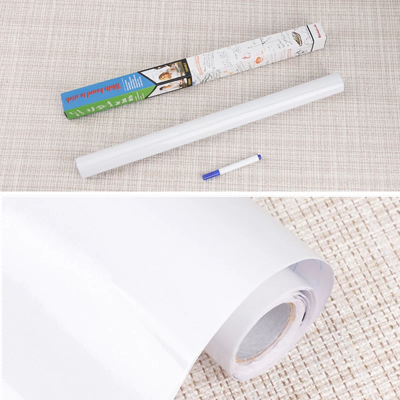  60x200cm PVC Waterproof Blackboard Sticker Movable Kid Graffiti Writing Board (Black Green White) C - 33043263896