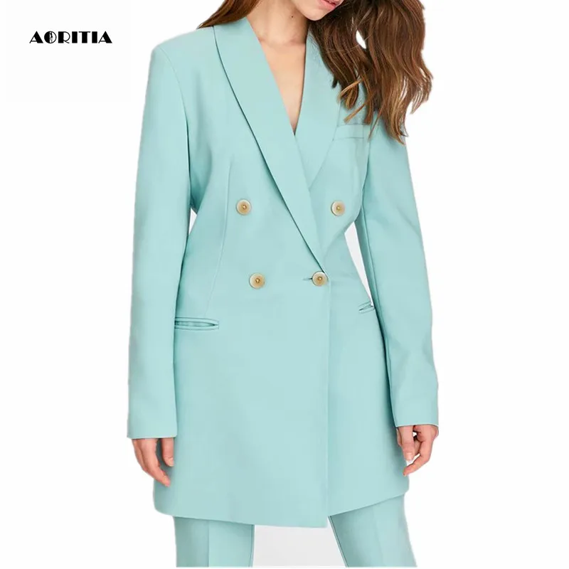 

2019 Women Long- sleeve Buttons Blazer Tops Blazers Mujer