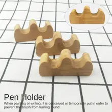 Китайская кисть для каллиграфии, деревянная стойка, 2 порта, держатель для кисти для письма, школьные офисные товары для рукоделия
