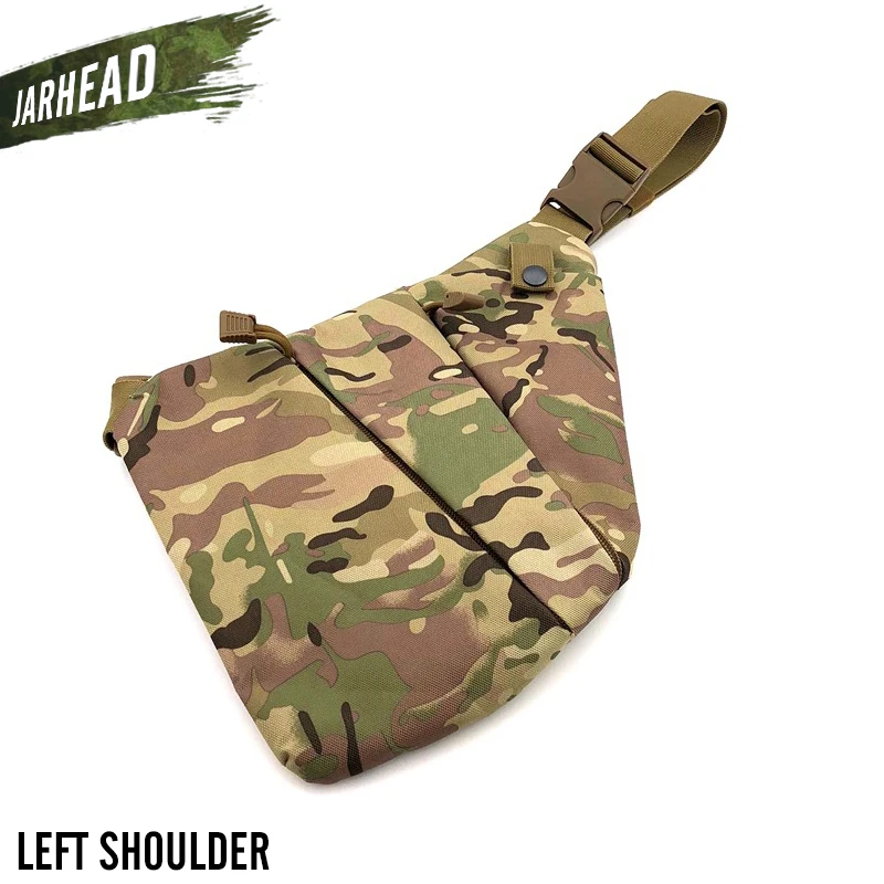 Многофункциональная Скрытая тактическая сумка для хранения пистолета, Мужская нейлоновая сумка на плечо с левой и правой стороны, противоугонная сумка, нагрудная Сумка для охоты - Цвет: CP-LeftShoulder