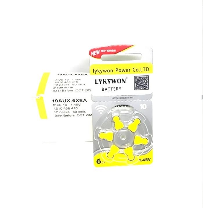 1pack(6PCS) 100 Original 10 PR70 A10 1.45V Hearing Aids Zinc Air