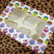 20 шт. Горячая выпечки 6 зерна коробка для кексов десертная коробка