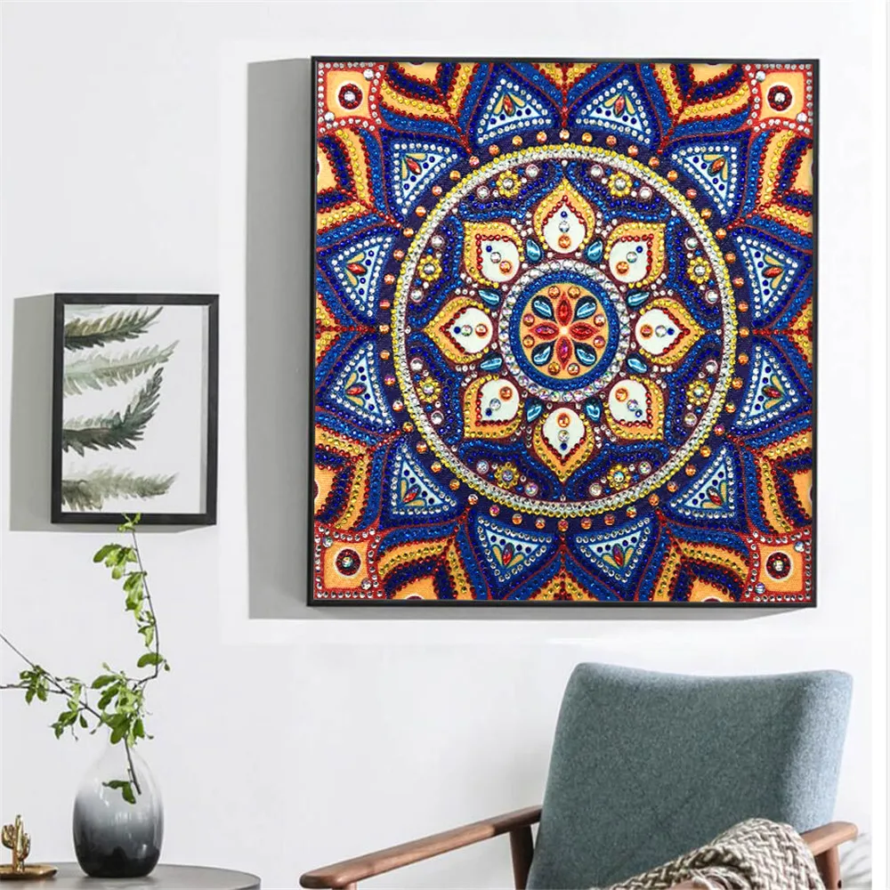 Special Shape Diamond Painting Mandala Flower Modern Pattern DIY 5D Part Drill Cross Stitch Kit Crystal Art