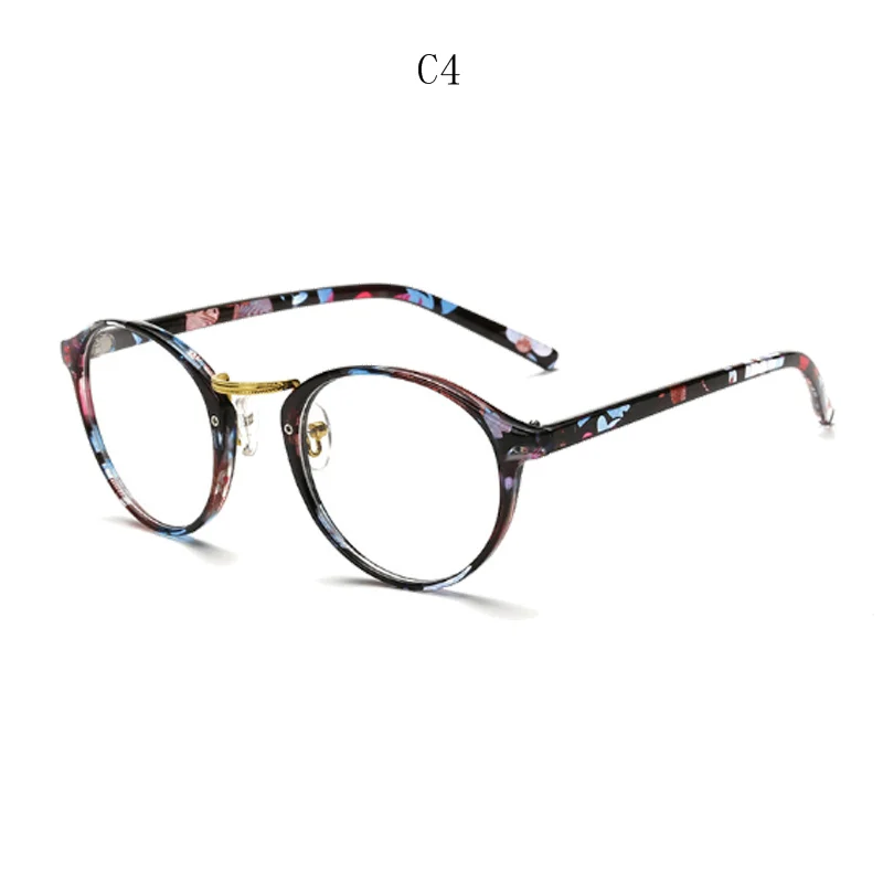 BOYSEEN классические женские круглая оправа для очков брендовые дизайнерские модные мужские украшения для ногтей оптические очки для чтения 8065 - Цвет линз: C4