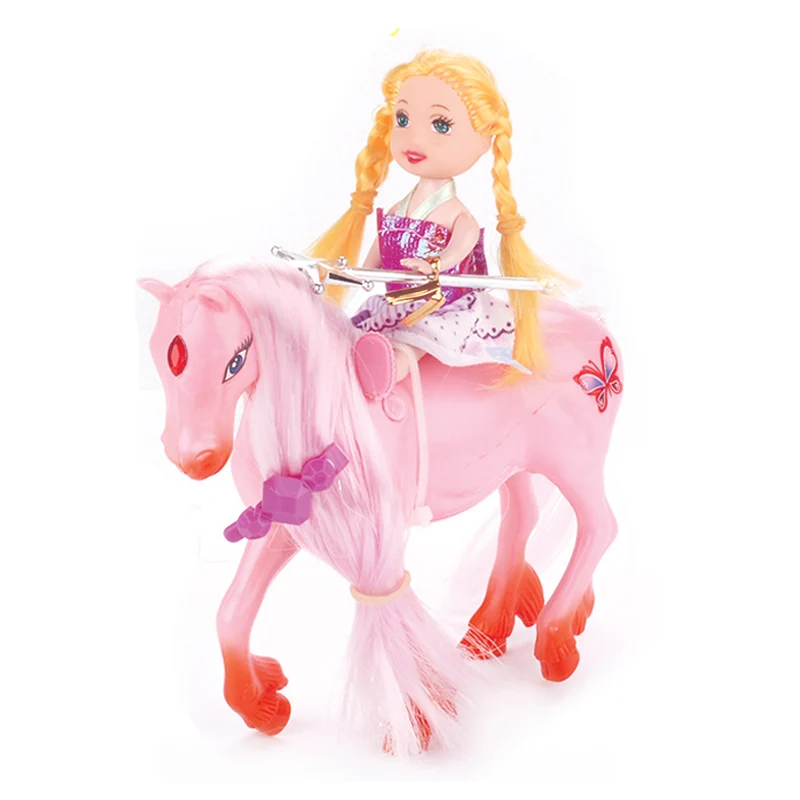 New Popular pink horse toy Toddler and horse doll for kids hot horse toys for girlsin Dolls