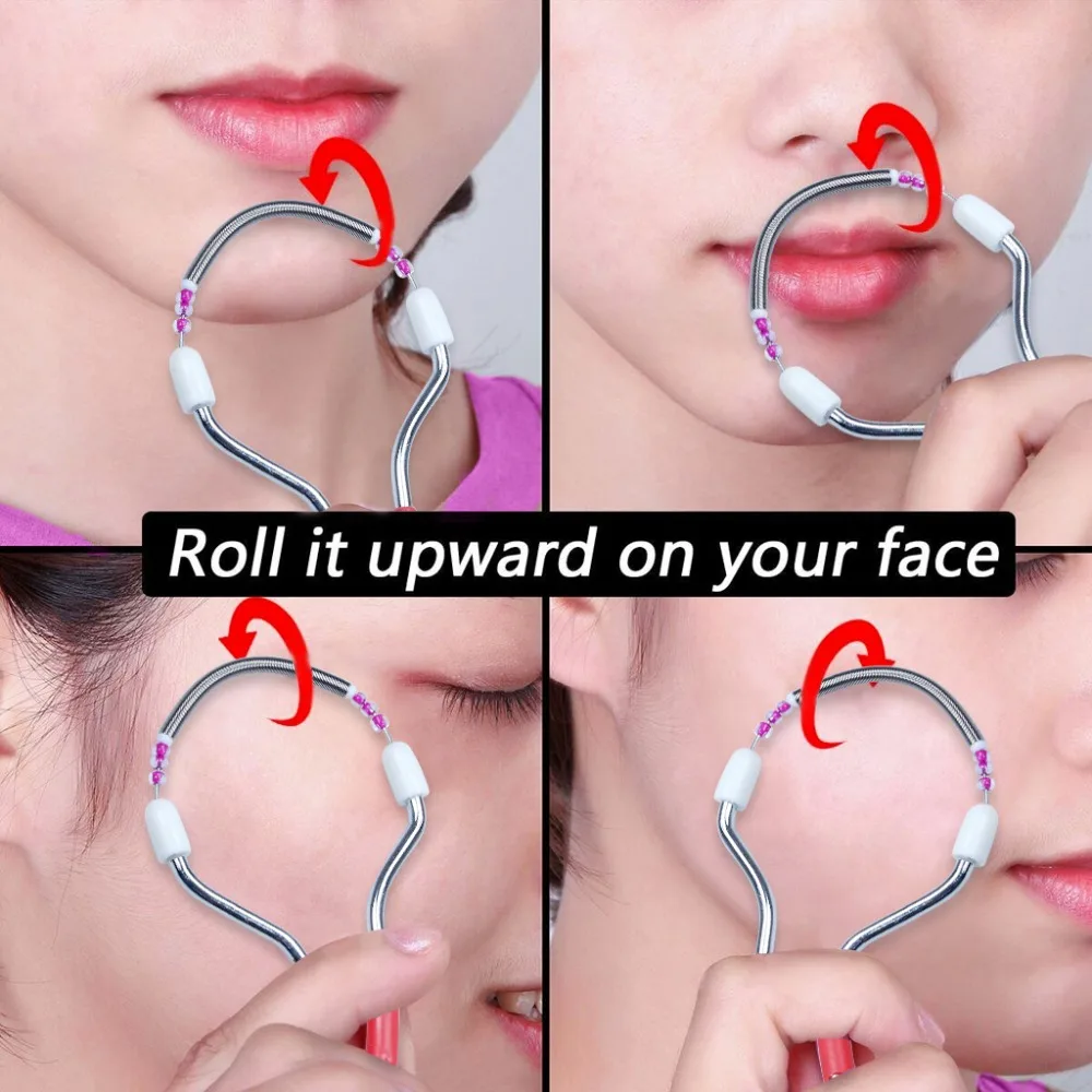 Handheld Facial Hair Removal Threading Beauty Epilator Roller For Arm Face Legs Beauty Epilator Makeup Tool