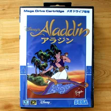 Aladdin 16 Bit MD Game Card with Retail Box for Sega MegaDrive & Genesis Video Game console system
