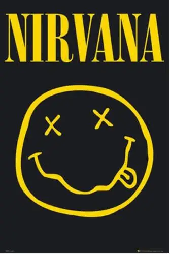 

NIRVANA SMILEY SILK POSTER Decorative Wall paint 24x36inch