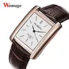 Hommes montres Rectangle Quartz cuir montres élégant Masculino Relogio luxe femmes montre-bracelet orologio uomo saati ► Photo 1/6