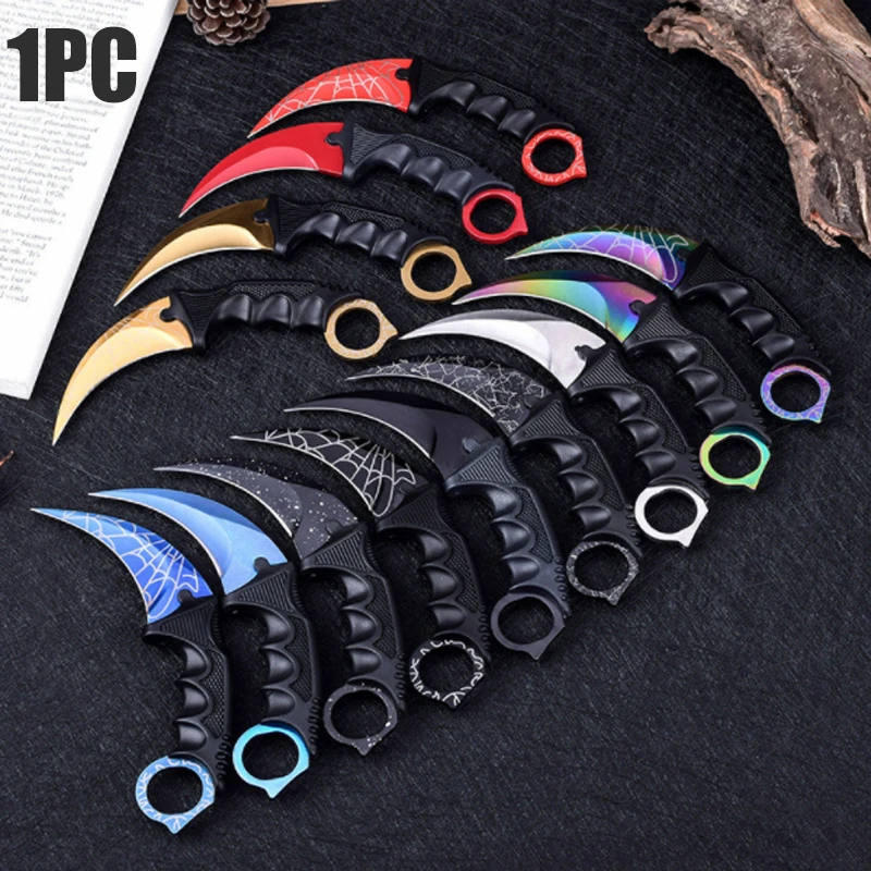 

1pc Portable Knife CS GO Counter Strike Tactical Claw Karambit Knife Survival Camping Hunting Tactical Knife Hand Tools