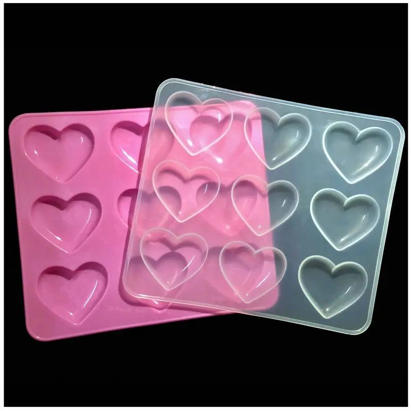 

9 cavity Transparent Heart Silicone Molds Handmade Epoxy Resin Jewelry Cabochons DIY Resin Puffy Hearts Tool Handmade Craft Art