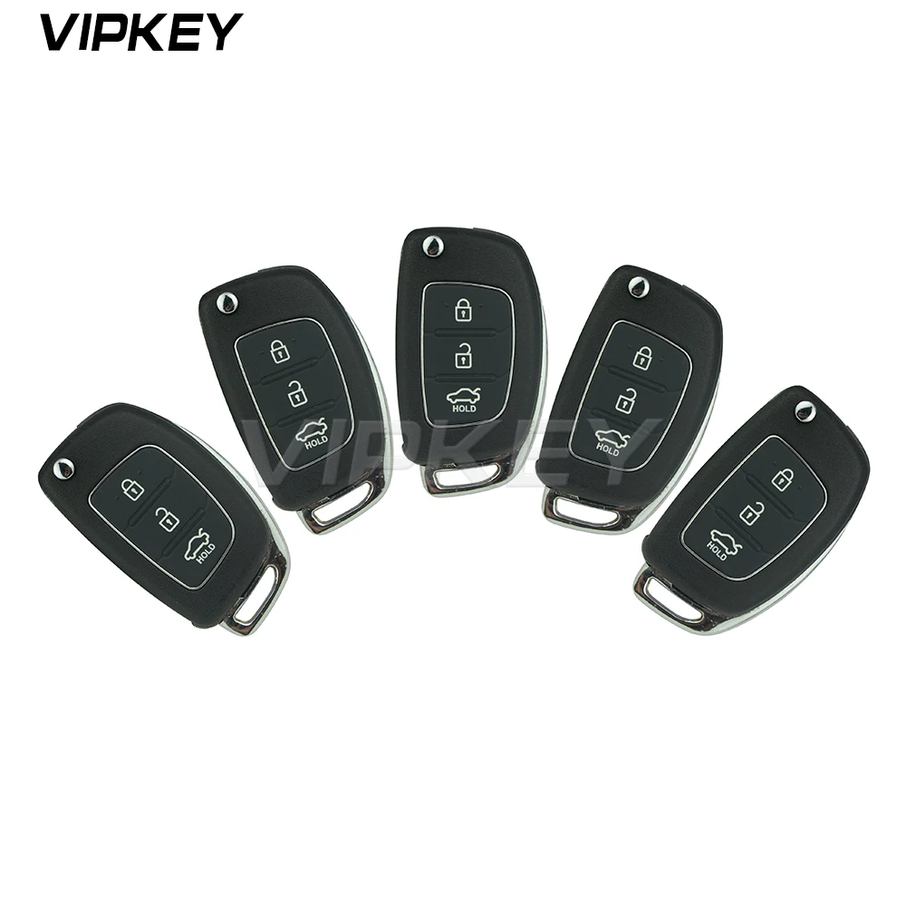 Remotekey 5pcs Flip Remote Car Key Shell 3 Button TOY49 For Hyundai I20 I30 Elantra Genesis 2012 2013 2014 Smart Remote Key Case