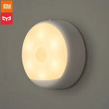 Xiaomi Yee светильник с датчиком движения Ночной светильник USB Перезаряжаемый три варианта установки Инфракрасный магнитный с крюком для умного дома