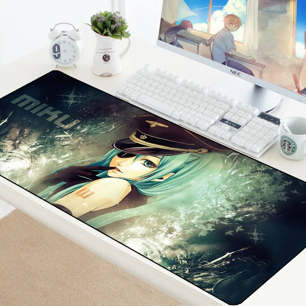 70x30cm XL Lockedge Large Gaming Mouse Pad Computer Gamer Anime Rubber Pad Keyboard Mouse Mats Desk Mousepad for PC Hatsune Miku