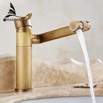 

Basin Faucet Water Tap Bath 360 Degree Swivel Spout Bathroom Faucet Single Handle Sink Tap Mixer Hot and Cold Water WF-18001