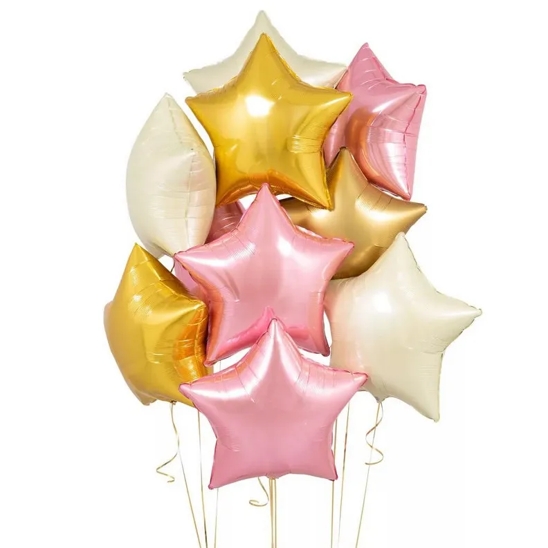 white gold pink 10 блоки из серии "Звездные войны", Детские воздушные шары 18 дюймов розовое золото, серебро, алюминий Фольга шарик для дня рождения вечерние свадебные украшения 1st вечерние игрушка - Цвет: white gold pink