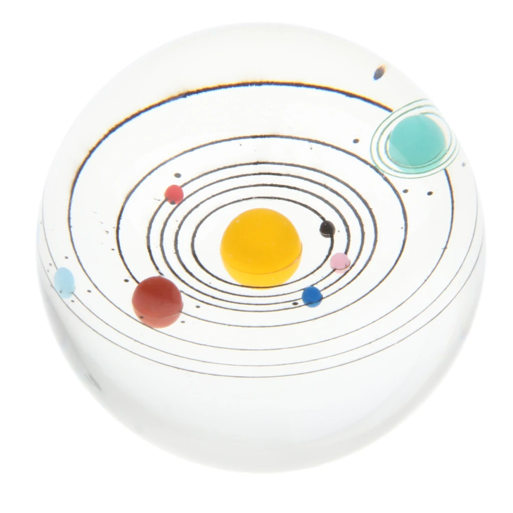 80mm Solar System Crystal Ball Astronomical Science Model Photography Photo Props Home Office Decor